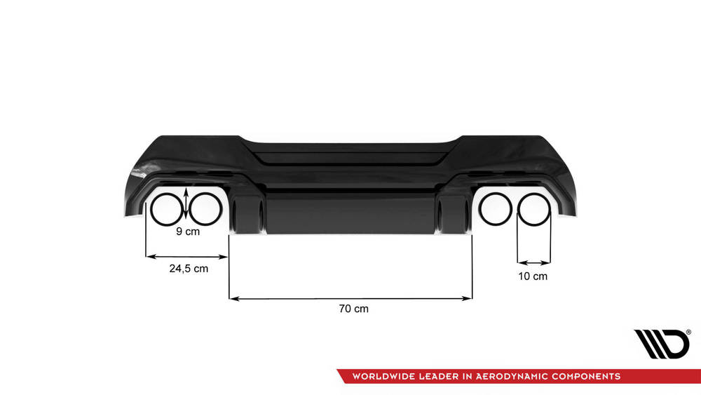 Rear Valance V.2 + Milltek Sport Exhaust BMW 1 F40 M135i