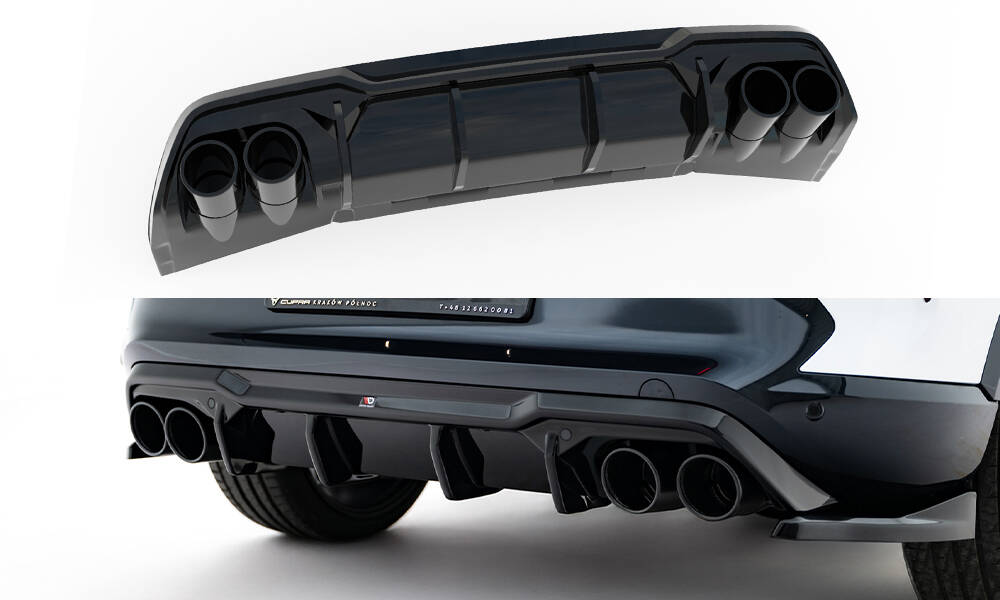 Rear Valance V.3 + Exhaust Ends Imitation Cupra Formentor Mk1 Facelift