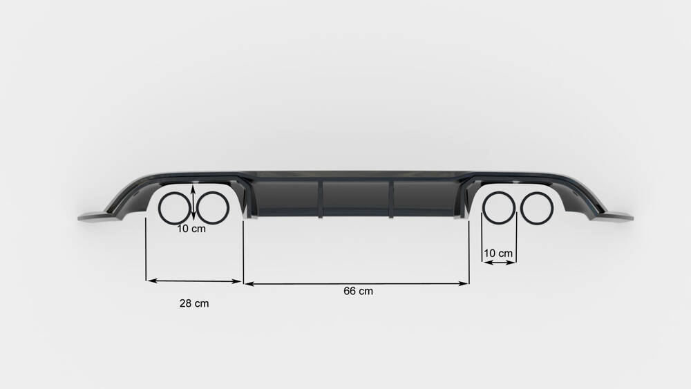 Rear Valance V.3 Volkswagen Golf R Mk7 Facelift