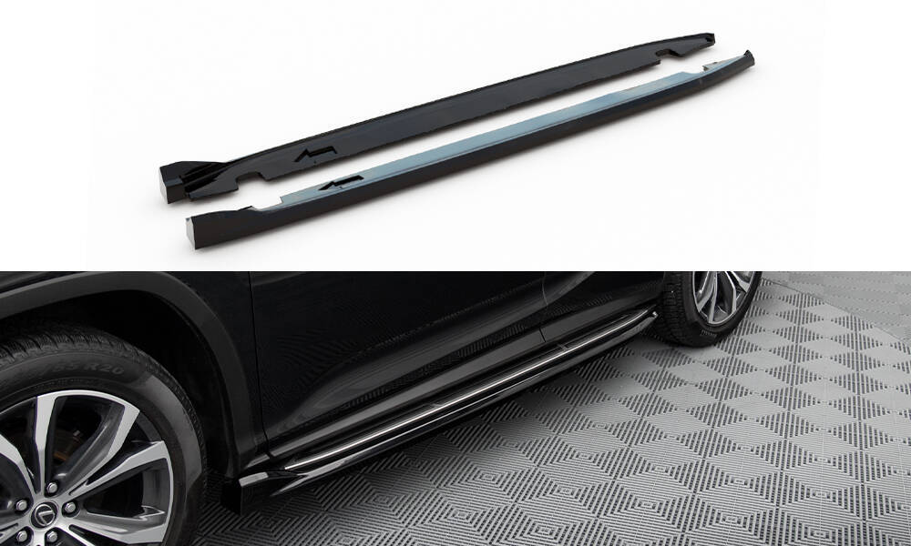 Side Skirts Diffusers Lexus RX Mk4 Facelift (version with OEM step rails)