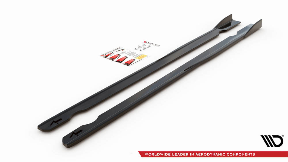 Side Skirts Diffusers V.2 Volkswagen Golf R / R-Line Mk7