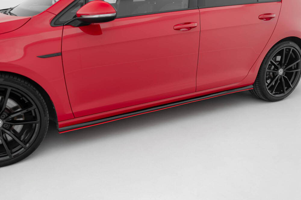 Side Skirts Diffusers V.2 Volkswagen Golf R / R-Line Mk7 Facelift