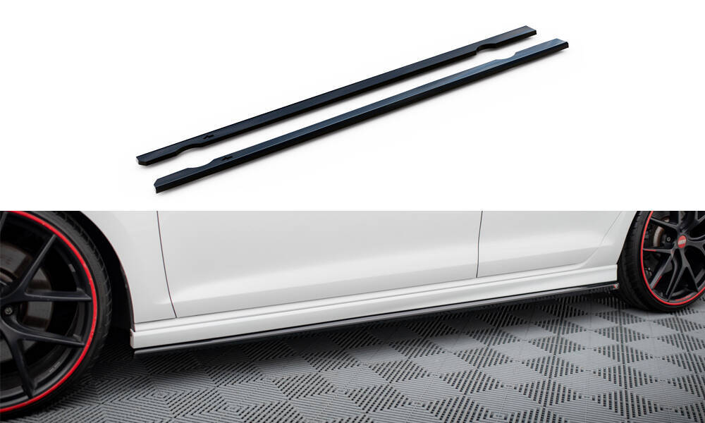 Side Skirts Diffusers V.3 Volkswagen Golf R / R-Line Mk7