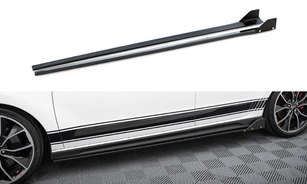 Side Skirts Diffusers V.5 + Flaps Hyundai I30 N Mk3 / Mk3 FL Hatchback/Fastback