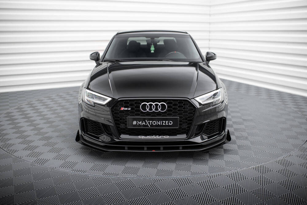 Street Pro Front Splitter V.1 + Flaps Audi RS3 Sedan 8V Facelift