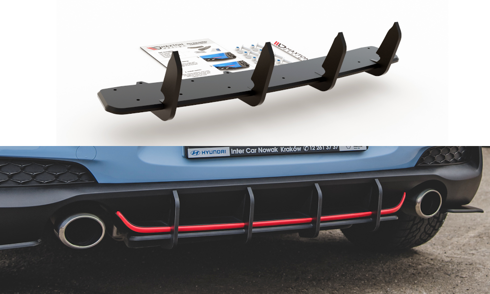 Street Pro Rear Diffuser V.1 Hyundai I30 N Mk3 Hatchback