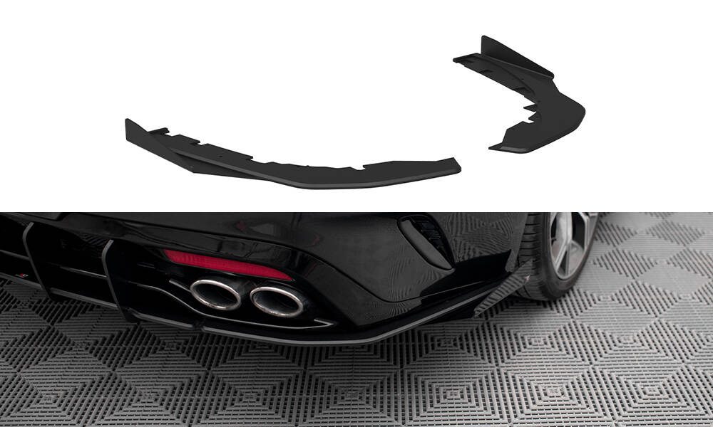 Street Pro Rear Side Splitters + Flaps Kia Stinger GT / GT-Line  Mk1