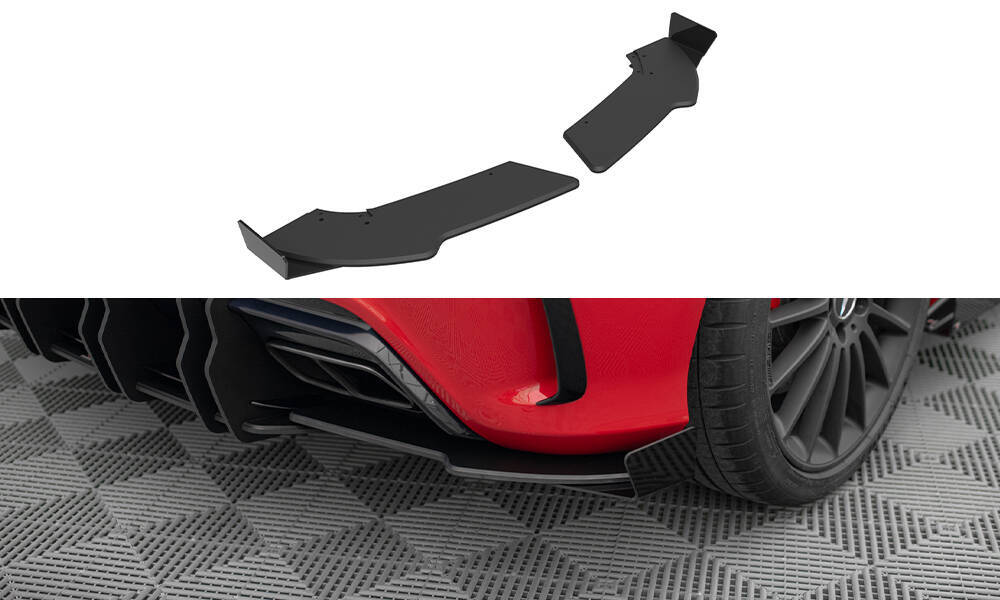 Street Pro Rear Side Splitters + Flaps Mercedes-Benz A 45 AMG W176 Facelift