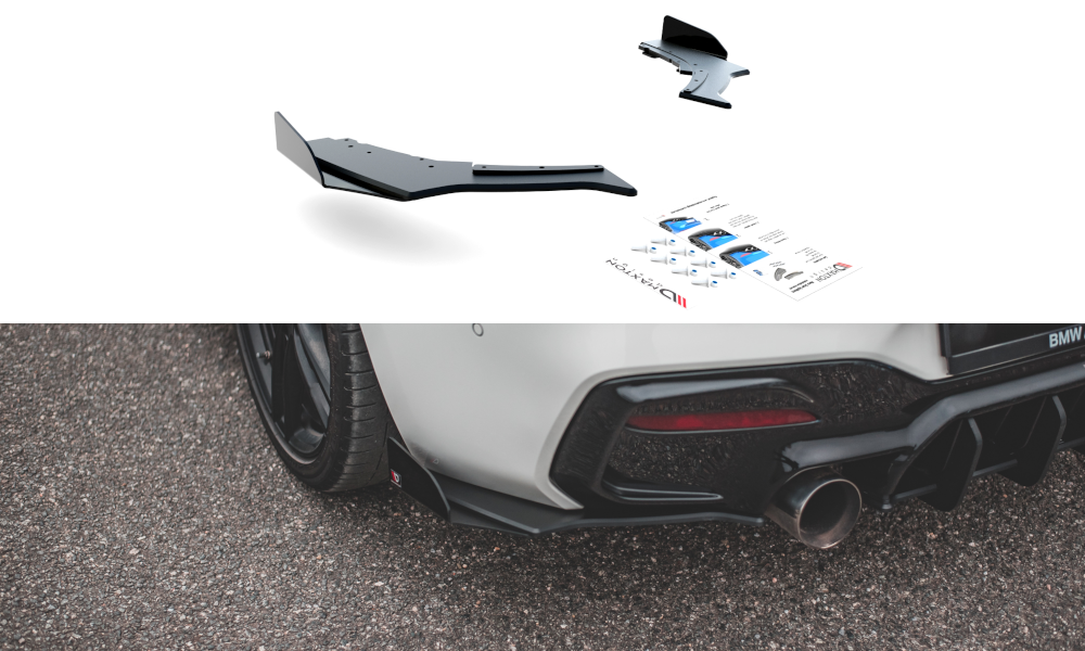 Street Pro Rear Side Splitters V.3 + Flaps for BMW 1 F20 M140i 