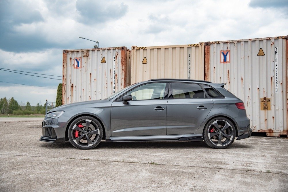 Street Pro Side Skirts Diffusers + Flaps Audi RS3 8V Sportback