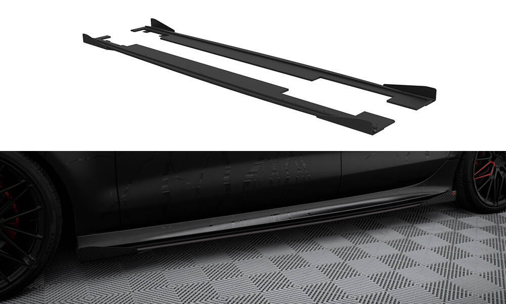 Street Pro Side Skirts Diffusers + Flaps Audi RS7 C7