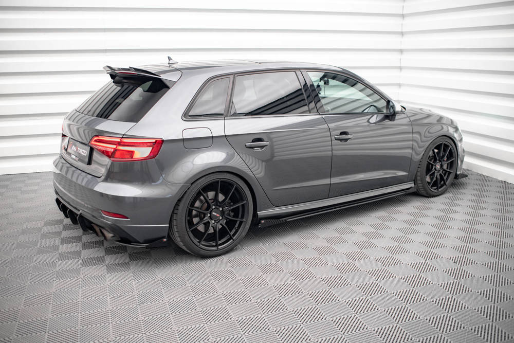 Street Pro Side Skirts Diffusers + Flaps Audi S3 / A3 S-Line Sportback 8V Facelift