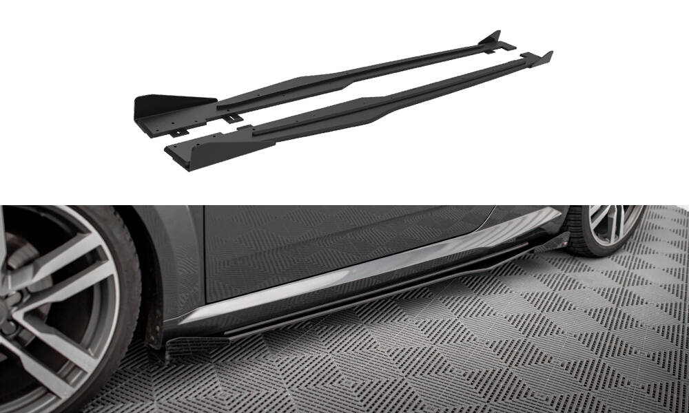 Street Pro Side Skirts Diffusers + Flaps Audi TT S / S-Line 8S