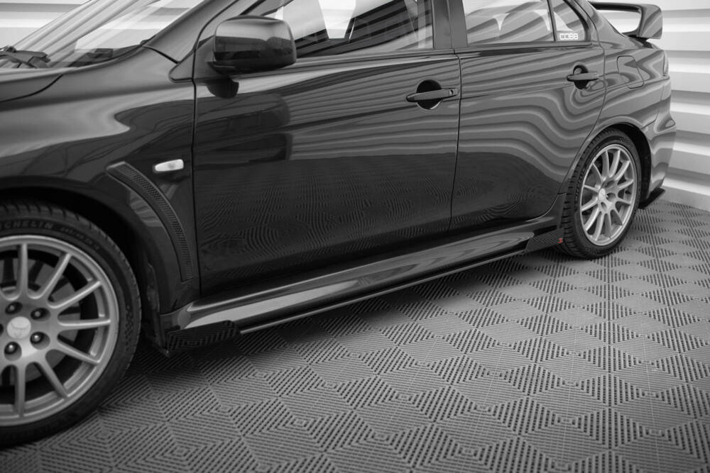 Street Pro Side Skirts Diffusers + Flaps Mitsubishi Lancer EVO X