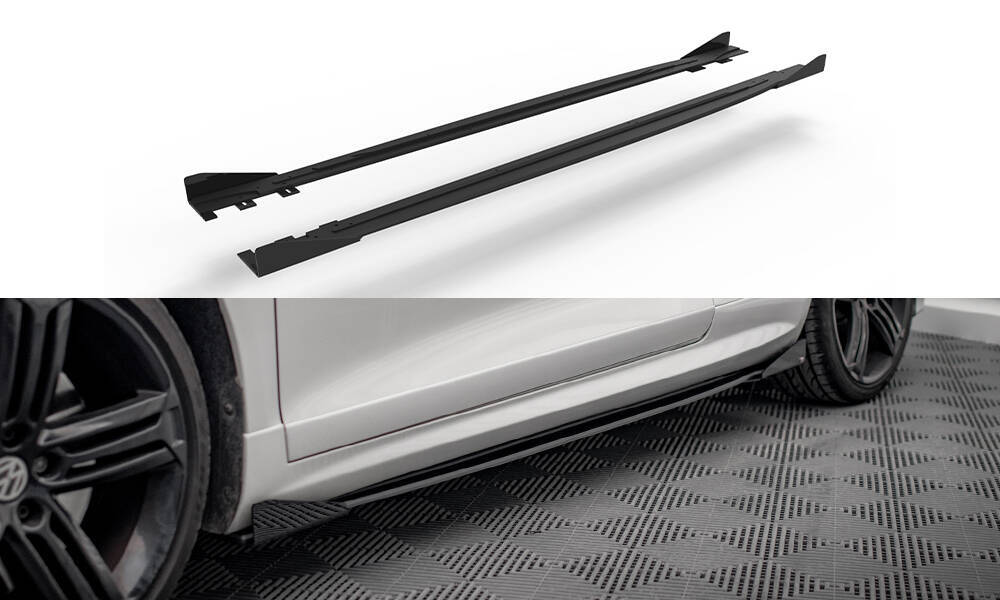 Street Pro Side Skirts Diffusers + Flaps Volkswagen Scirocco R Mk3