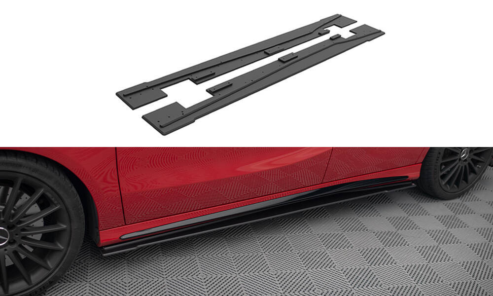 Street Pro Side Skirts Diffusers Mercedes-Benz A 45 AMG W176 Facelift