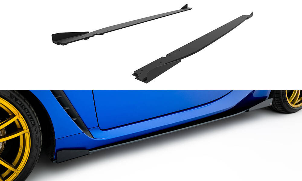 Street Pro Side Skirts Diffusers V.1 + Flaps Subaru BRZ Mk2