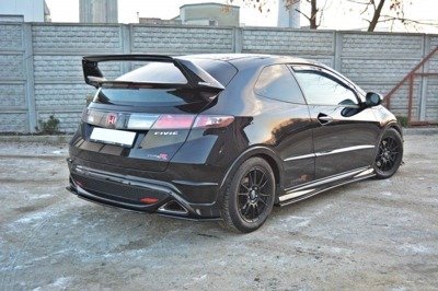 CENTRAL REAR SPLITTER HONDA CIVIC VIII TYPE S/R (without vertical bars)