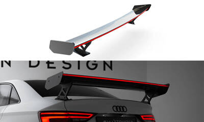 Carbon Spoiler With External Brackets Uprights + LED Audi A3 / A3 S-Line / S3 / RS3 Sedan 8V / 8V Facelift