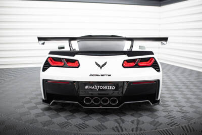 Carbon Spoiler With Internal Brackets Uprights Chevrolet Corvette Stingray / Grand Sport C7