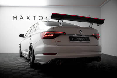 Carbon Spoiler With Internal Brackets Uprights + LED Volkswagen Jetta GLI Mk7