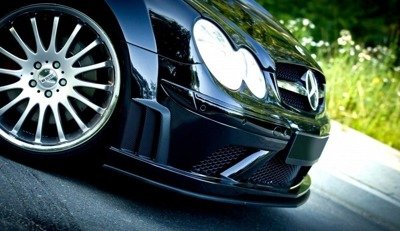 FRONT SPLITTER MERCEDES CLK W209 BLACK (SL BLACK SERIES LOOK)