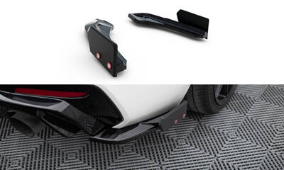 Rear Side Splitters V.5 + Flaps (For rear valance v.1) BMW 1 M-Pack / M140i F20 Facelift 