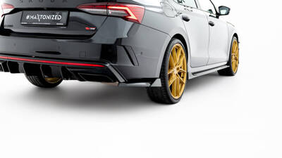 Rear Side Splitters V.8 Skoda Octavia RS Liftback / Combi Mk4 / Mk4 Facelift