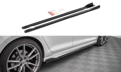 Side Skirts Diffusers V.2 Volkswagen Golf R / R-Line Mk7