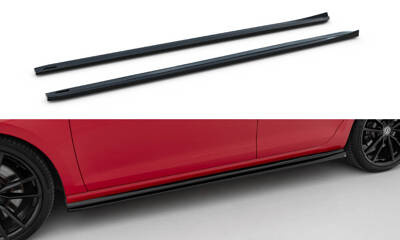 Side Skirts Diffusers V.4 Volkswagen Golf R / R-Line Mk7 Facelift