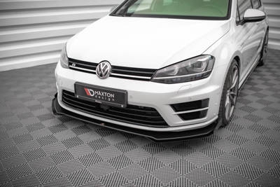 Street Pro Front Splitter V.1 + Flaps Volkswagen Golf R Mk7