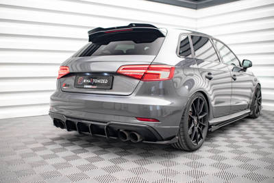 Street Pro Rear Side Splitters + Flaps Audi S3 Sportback 8V Facelift