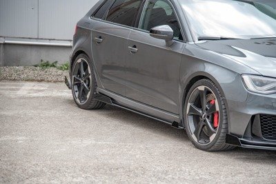 Street Pro Side Skirts Diffusers + Flaps Audi RS3 8V Sportback