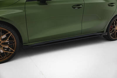 Street Pro Side Skirts Diffusers + Flaps Audi S3 Sportback / A3 S-line Sportback 8Y Facelift