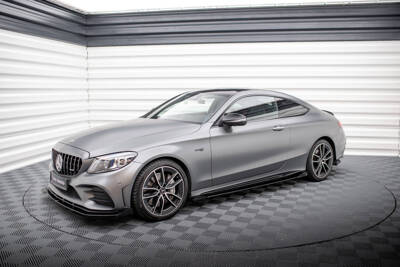 Street Pro Side Skirts Diffusers + Flaps Mercedes-AMG C43 Coupe / Cabrio C205  Facelift / A205 Facelift