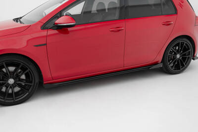 Street Pro Side Skirts Diffusers + Flaps Volkswagen Golf R / R-Line Mk7 Facelift