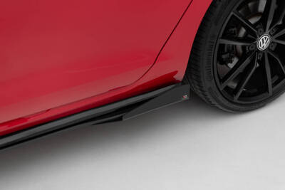 Street Pro Side Skirts Diffusers + Flaps Volkswagen Golf R / R-Line Mk7 Facelift