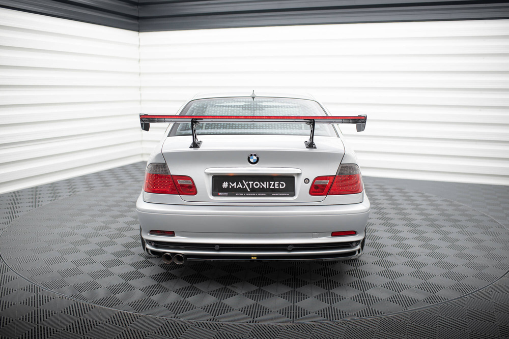 Carbon Spoiler With Internal Brackets Uprights + LED BMW 3 Coupe E46