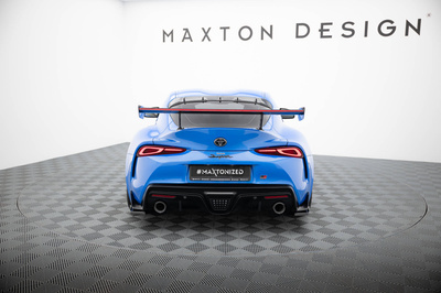 Carbon Spoiler With External Brackets Uprights + LED Toyota Supra Mk5