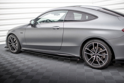 Street Pro Side Skirts Diffusers + Flaps Mercedes-AMG C43 Coupe / Cabrio C205  Facelift / A205 Facelift