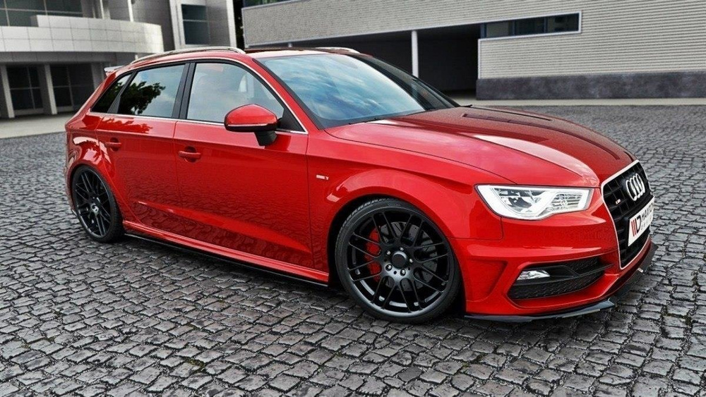 Side Skirts Diffusers V.1 Audi S3 / A3 S-Line Sportback 8V / 8V Facelift