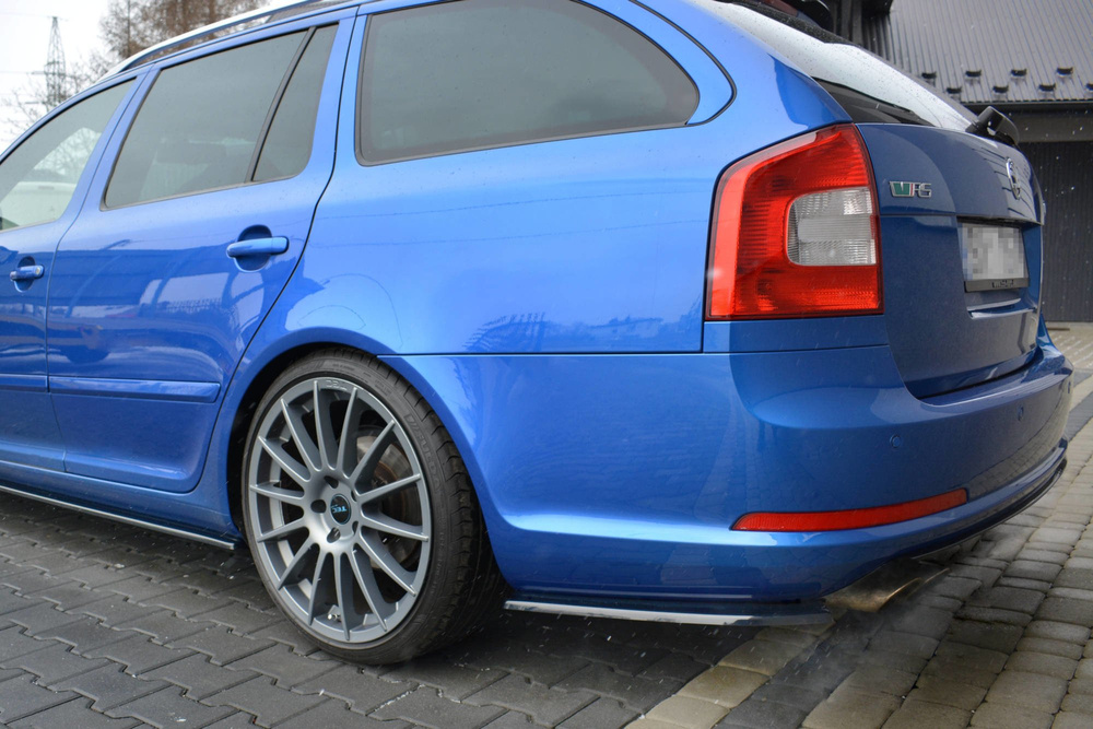 Rear Side Splitters Skoda Octavia RS Sedan / Combi Mk2 / Mk2 Facelift