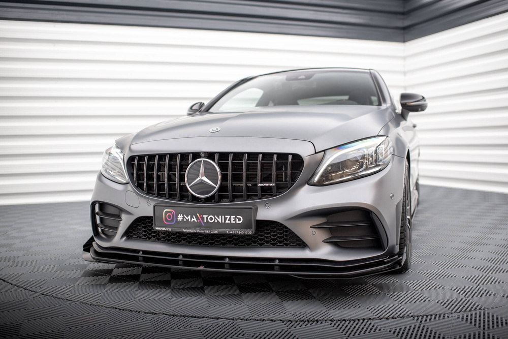 Street Pro Front Splitter + Flaps Mercedes-AMG C43 Coupe / Cabrio C205  Facelift / A205 Facelift