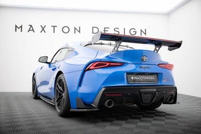 Carbon Spoiler With External Brackets Uprights + LED Toyota Supra Mk5