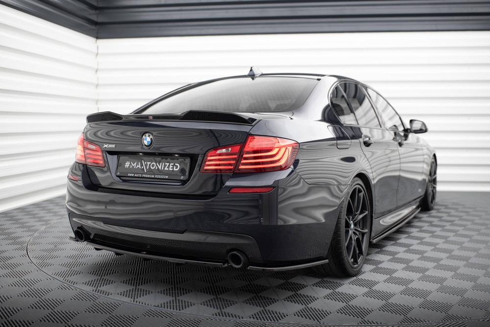 REAR SIDE SPLITTERS for BMW 5 M-Pack Sedan /Touring  F10/F11 (fits two single exhaust ends)