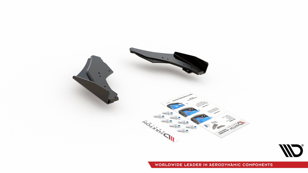 Street Pro Rear Side Splitters + Flaps Volkswagen Golf GTI Clubsport Mk8