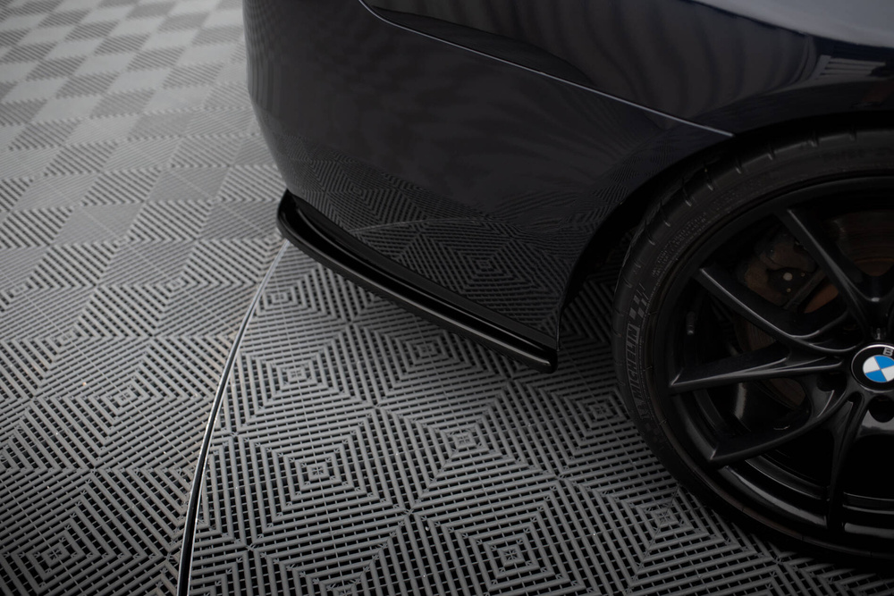 Rear Side Splitters  BMW 5 M-Pack Sedan /Touring  F10/F11 (fits two single exhaust ends)