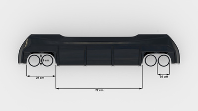 Rear Valance V.3 BMW 1 F40 M-Pack/ M135i / 128ti (Double Exhaust Version)