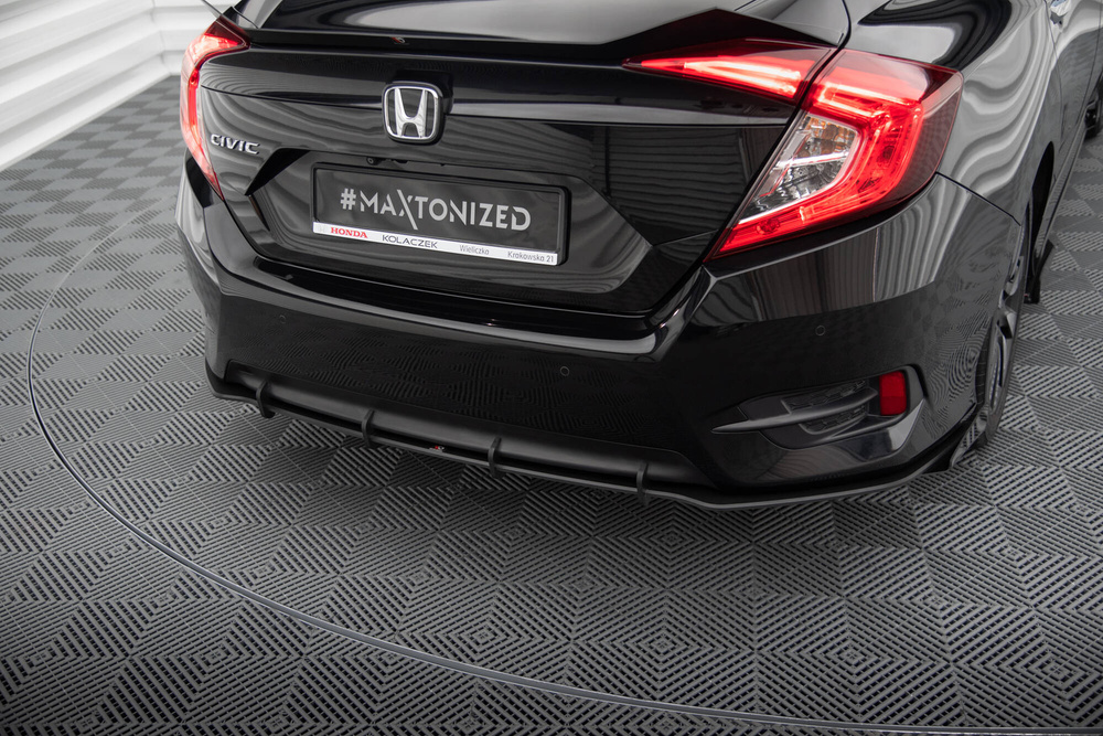 Street Pro Rear Side Splitters + Flaps Honda Civic Mk10