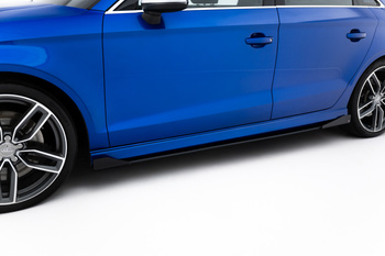 Street Pro Side Skirts Diffusers + Flaps Audi S3 / A3 S-Line Sedan 8V